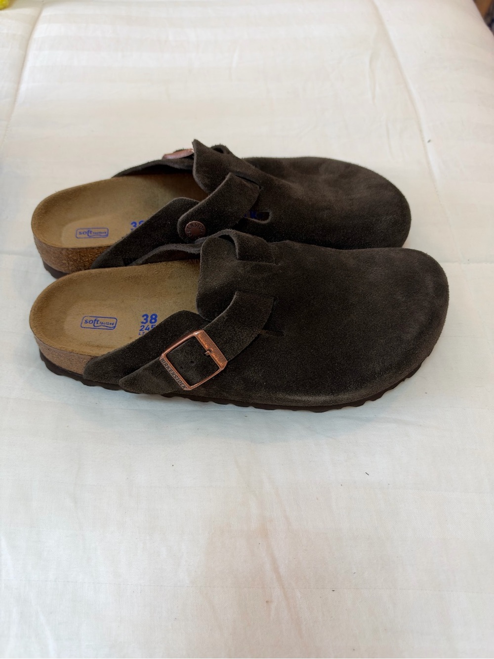 NWT Birkenstock Boston Soft Bed Mocha 38